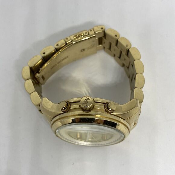 Michael Kors Runway MK5055 Unisex Gold Stainless Steel Analog Dial Watch WFH98 - Picture 8 of 12